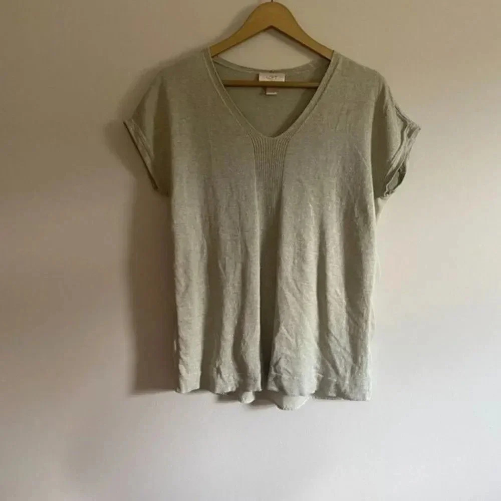 Loft Green Knit T Shirt - Picture 3 of 13